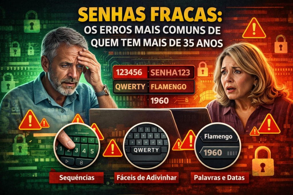 Senhas fracas: os erros mais comuns de quem tem mais de 35 anos