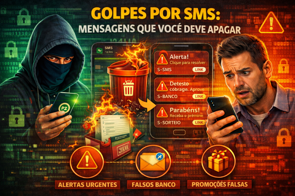 Golpes por SMS: mensagens que você deve apagar imediatamente