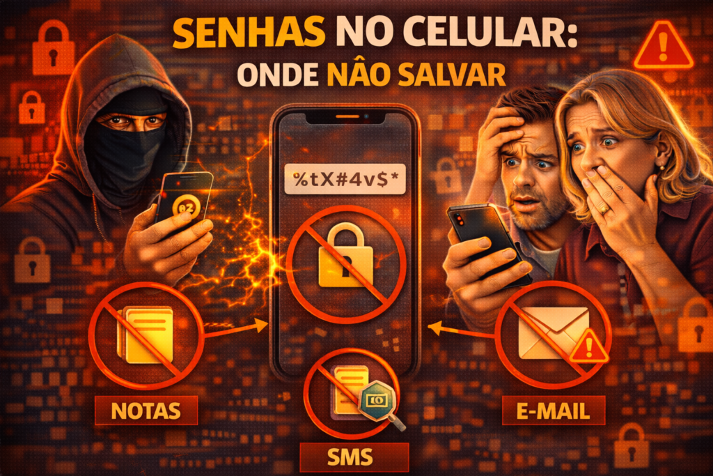 Senhas no celular: onde NÃO salvar