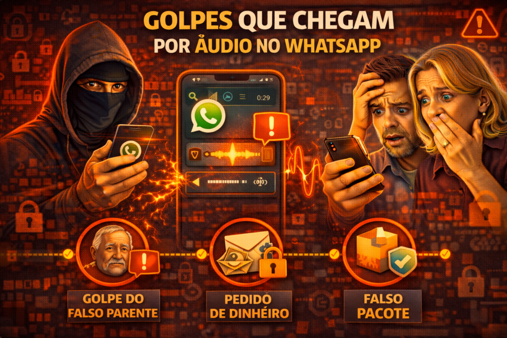 Golpes que chegam por áudio no WhatsApp